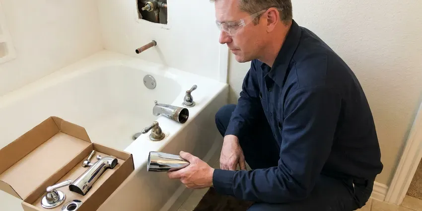 Local urinal installation by BKN Plumbing, Brewer