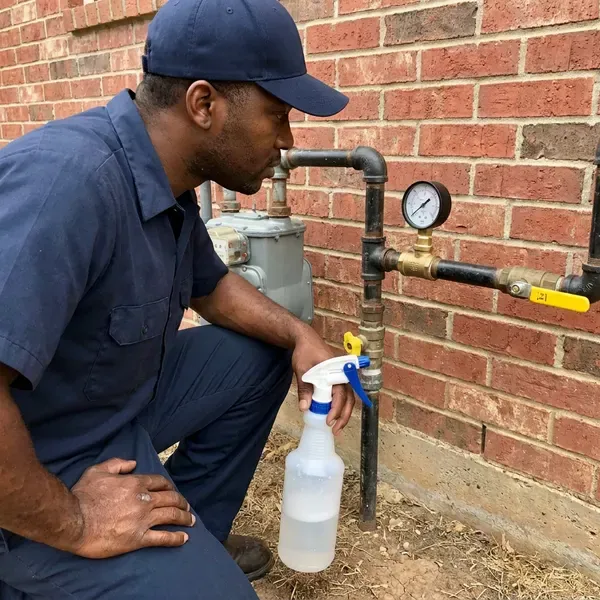 BKN Plumbing technician providing gas line repair in Portland, ME