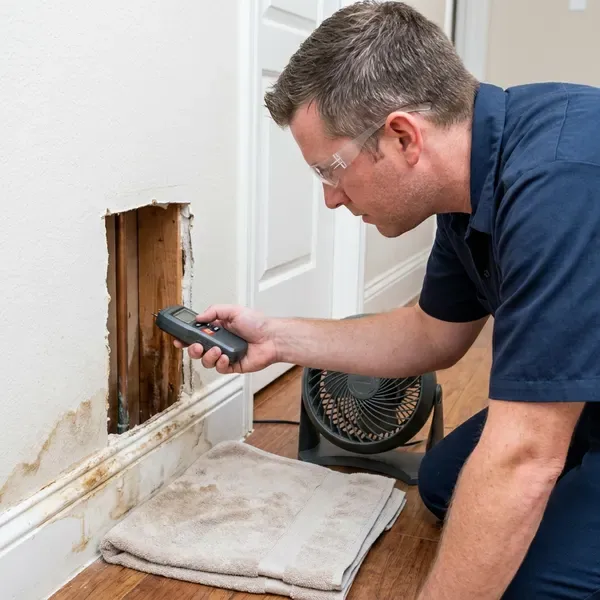 BKN Plumbing technician providing water leak detection in Portland, ME
